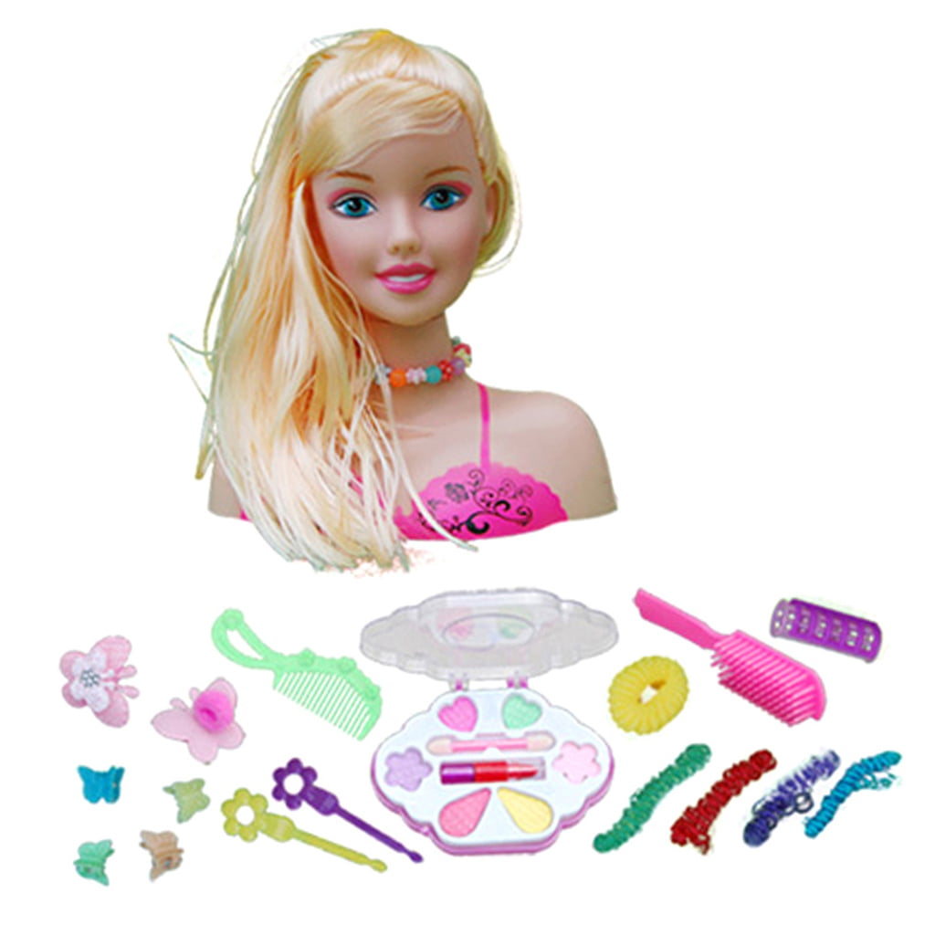 Just Play Barbie Rainbow Sparkle Deluxe Styling Head, Curly Hair 