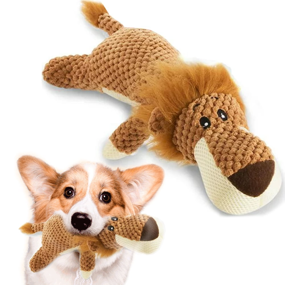 Interactive Lion Plush Dog Toy Durable Squeaky Kuwait Ubuy