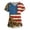 Sky Blue #209, variant on 250th Anniversary USA Womens Scrub Tops Loose Short Sleeve American Flag Print Scrub Shirts V Neck Independence Day Celebration Party Scrubs Nursing Workwear Medical Nurse Uniform with Pockets Navy M