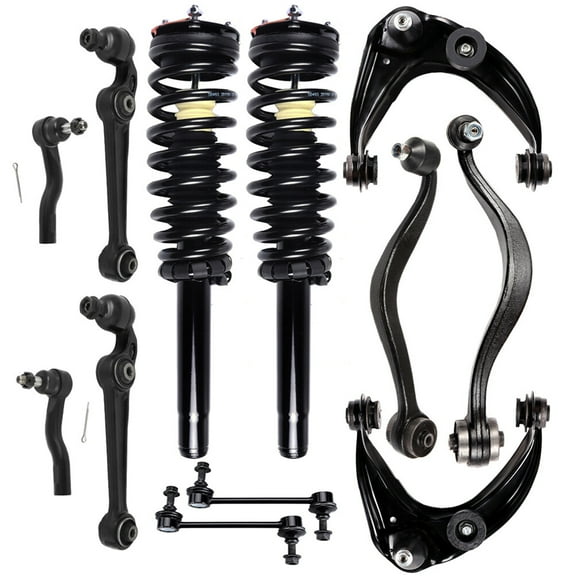 ECCPP 12pcs Front Struts Assembly Control Arm and Ball Joint Assembly Stabilizer Bar Link Tie Rod End for 2010-2012 for Ford Fusion 2010-2011 for Mercury Milan 272596 ES800797 ES800798 K620149