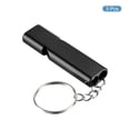 thumbnail image 3 of Uxcell Survival Whistle, Double Tubes Whistles Super Loud, Black, 3 Pack, 3 of 5