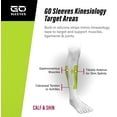 thumbnail image 4 of GO SLEEVES Kinesiology Calf Compression Sleeve Men, Targeted Support for shin splints, Muscle Fatigue, Soreness, Calf Muscle, 4 of 8