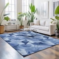 thumbnail image 3 of Area Rugs 4'x6'. Blue Fish Coastal Carpet Runner Indoor Outdoor Rugs Home Decor Aesthetic, Watercolor Beach Ocean Nautical Non Slip Mats Washable Accent Rug for Living Room Bedroom, 3 of 8
