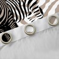 thumbnail image 4 of Feelyou Cartoon Zebra Kids Blackout Curtains Set of 2 (52x84 Each), Fashion Stripes Lines Window Curtains, Black Kawaii Animal Curtains and Drapes, Curtains and Drapes Decor, 4 of 6