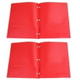 thumbnail image 2 of Carpetas de plástico de alta resistencia con bolsillos en pack de 2, carpetas tamaño carta para documentos, material de oficina y escolar con bolsillo para tarjetas de visita, 2 of 8