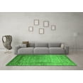 thumbnail image 3 of Ahgly Company Indoor Square Oriental Green Industrial Area Rugs, 8' Square, 3 of 4
