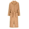 thumbnail image 5 of Cethrio Girls Bathrobes, Long Sleeve Warm Fleece Winter Sleepwear Robes with Belt Khaki Size 10-12, 5 of 6