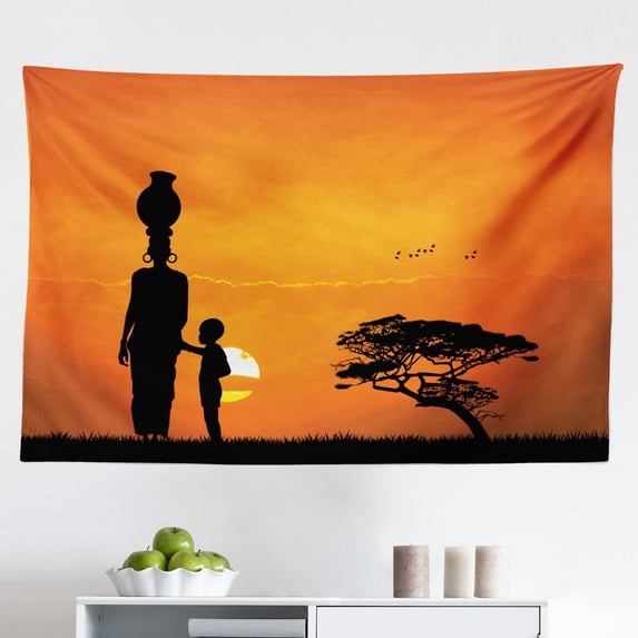 Geometric Tapestry, Trippy Abstract Watercolor Mix Funky Structured Hand Drawn Print, Fabric Wall Hanging Decor for Bedroom Living Room Dorm, 2 Sizes, Multicolor, by Ambesonne