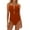 Orange, variant on WAYUTE Womens One Piece Swimsuits Retro Pleated Gathered Vintage Padded Tummy Control Slim Comoftable Fashion Swimsuit