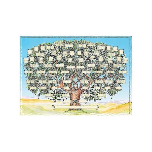 Family Tree, 6 Generation Fill-In Family Tree Chart, DIY Ancestry Chart, Genealogy Gifts, Wall Decor