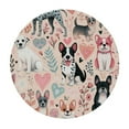 thumbnail image 2 of PIKWEEK Cartoon Corgi Doodle Dog Fitted Round Tablecloth Waterproof Table Cloth with Elastic Edge Wipe Clean Table Cover for Indoor Outdoor, 2 of 7