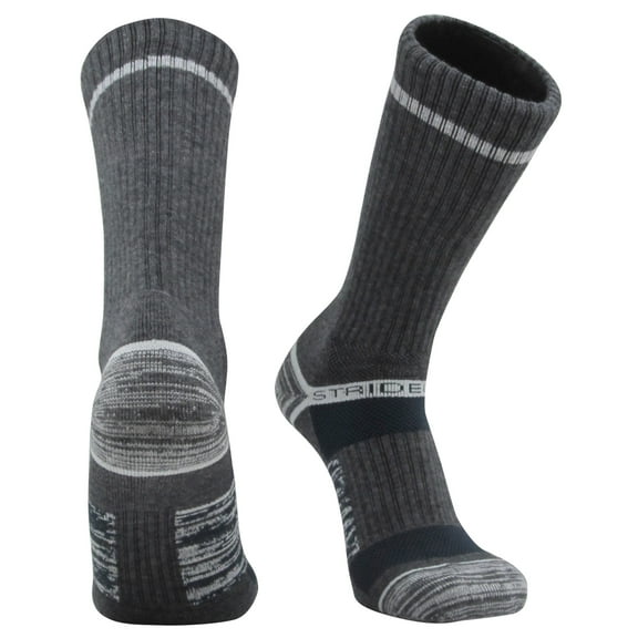 Strideline Merino Wool Cloud Premium Soft Wool Crew Socks for Men & Women (Dark Grey)