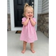 thumbnail image 3 of RUINIXCW Toddler Baby Girl Summer Gingham Plaid Dress Cute Puff Short Sleeve Doll Collar Ruffled Casual A-line Dress Clothes 6 Months to 4 Years, 3 of 9