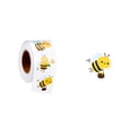 thumbnail image 3 of TanSiDing 500 Pcs Bee Decals Roll, Cute Animal Reward Stickers | Cute Bee Designs with Honey Motifs, Ideal for Classroom Incentives, Party Favors, Rewards, Scrapbooking, 3 of 8