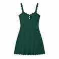 thumbnail image 6 of Yteetum Women's Summer Dresses Sleeveless U Neck Lace Trim Spaghetti Mini Dresses Casual Solid Loose Lightweight Comfy Lounge Dress, 6 of 6