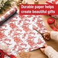 thumbnail image 5 of Current Toile Santa Christmas Jumbo Rolled Gift Wrap, 23" x 32', Tear Resistant, 5 of 8