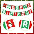 thumbnail image 4 of Merry Birthday Banner Cake Topper Christmas Birthday Party Decorations for Xmas Eve Winter Holiday Party Supplies, 4 of 5