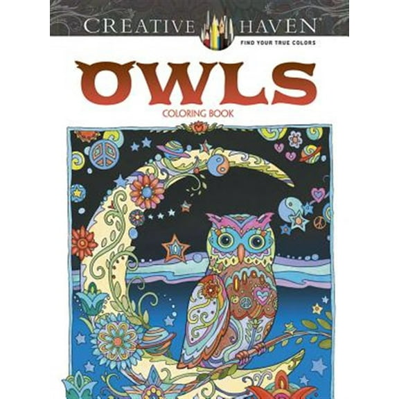 Pre-Owned Creative Haven Owls Coloring Book Paperback