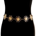 thumbnail image 2 of Women Vintage All-match Hip Hop Style Punk Waist Chain Dress Cummerbands Ladies Belt Sun Waistband Silver, 2 of 5