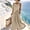 Beige women's flowy maxi dress a1, variant on Women's Sleeveless Round Neck Maxi Dress High Low Hem Flowy Casual Boho Beach Vacation Long Dresses, Gray 2XL