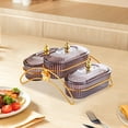 thumbnail image 6 of TISHITA Dried Fruit Salad Plate with Lid Serving Tray for Snack Dried Fruits Cupcake Dark Gray, 6 of 8