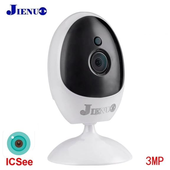 Icsee 3MP Wireless WIFI IP Camera Indoor Home Security CCTV Surveillance with Two-way Voice And Infrared Video Camera JIENUO