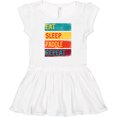 thumbnail image 3 of Inktastic Stand Up Paddle Boarding Eat Sleep Paddle Repeat Girls Baby Dress, 3 of 5