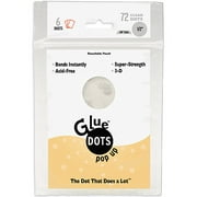 Glue Dots 1/2" Pop Up Dot Sheet, 72 Clear Dots