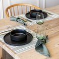 thumbnail image 6 of over&back Set of 4 Reversible Woven Placemats - Colorful Dining Room Table Mat - UVA/UVB-Proof Polypropylene - Indoor and Outdoor Kitchen and Home Decor - Striped - Green - Rectangle, 6 of 12