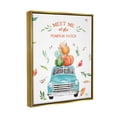 thumbnail image 4 of Stupell Industries Pumpkin Patch Seasonal Leaves Botanicals Blue Truck Graphic Art Metallic Gold Floating Framed Canvas Print Wall Art, Design by Heatherlee Chan, 4 of 5