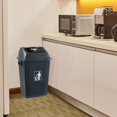 thumbnail image 4 of Morcte 4-Pack 13 Gallon Kitchen Trash Can with Swing Lid, Plastic Kitchen Garbage Can, Gray, 4 of 7