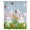 Blue, variant on Easter Bunny Semi Sheer Curtains Drapes for Living Room, Bedroom, French Doors Window 54 Inches Long, Spring Easter Eggs Floral Blue Woodn Rod Pocket Chiffon Curtain Drapery Voile Draperies Panel
