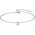 thumbnail image 1 of czcpp-925 Sterling Silver Initial Ankle Bracelets for Women, Simple Dainty Letter Initial Anklets Beach Foot Chain Alphabet Jewelry, 1 of 4