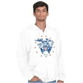 thumbnail image 4 of Patriotic Bald Eagle American Flag Unisex Fleece Graphic Zip Up Hoodie Brisco Brands 2X, 4 of 6
