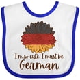 thumbnail image 3 of Inktastic I'm So Cute, I Must be German Sunflower Boys or Girls Baby Bib, 3 of 4