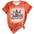 thumbnail image 1 of Hauts Habillés à Manches Courtes pour Femmes, Imprimé Graphique Tie-Dye, Col Rond, Coupe Ample, T-Shirt Blouse, 1 of 4