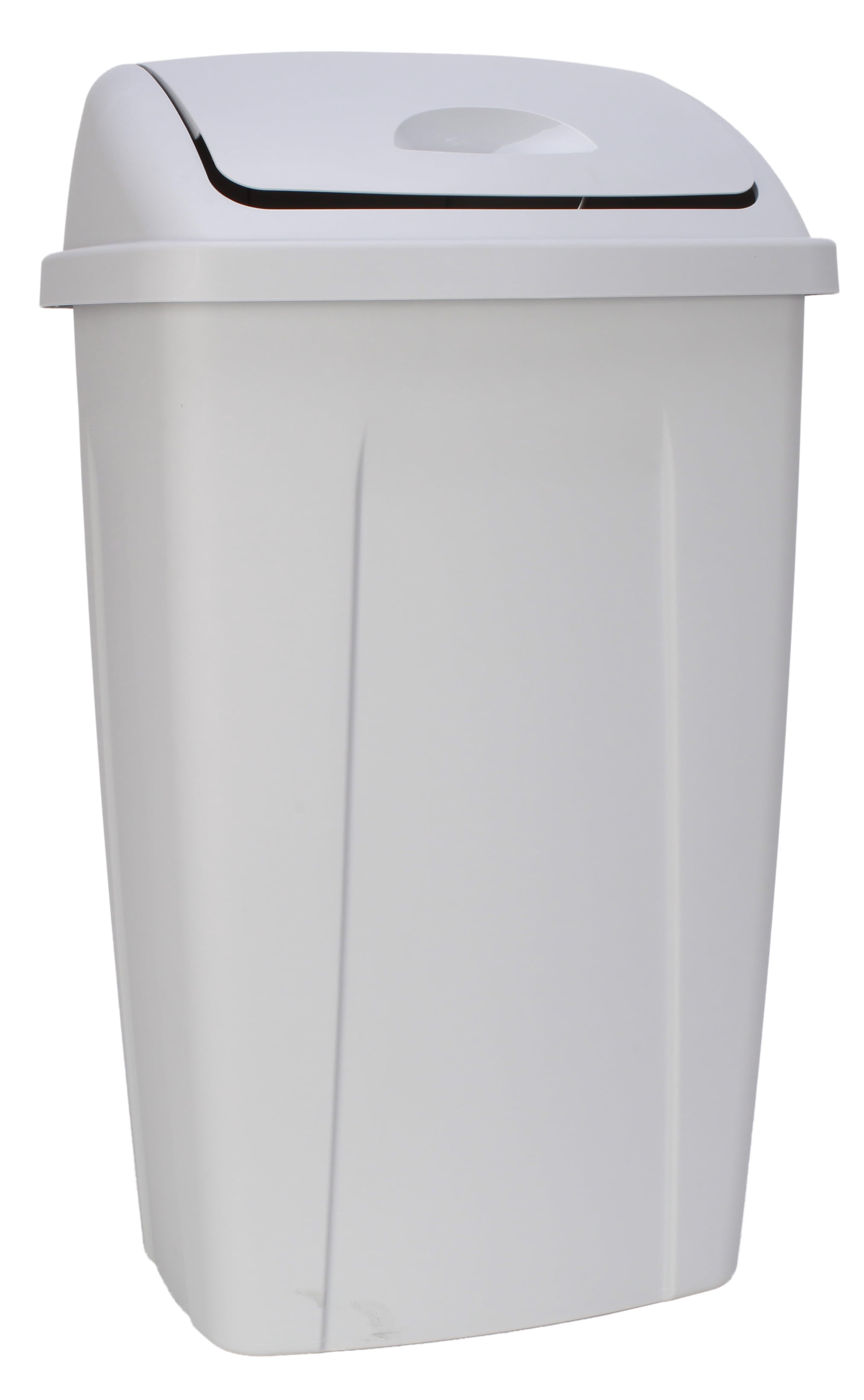 Mainstays 13 Gallon Trash Can, Plastic Swing Top Kitchen Trash Can