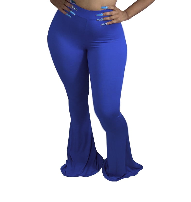 plus size high waisted flare pants