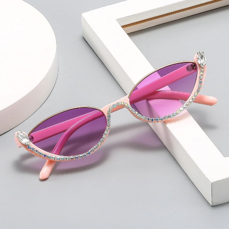 Fashion bling Rhinestone Cat Eye Sunglasses for Women Retro  display picture 3