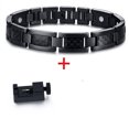 thumbnail image 1 of Fiber Energy Power Men Bracelets Stainless Steel Link Chain Magnet Bangle, 1 of 4