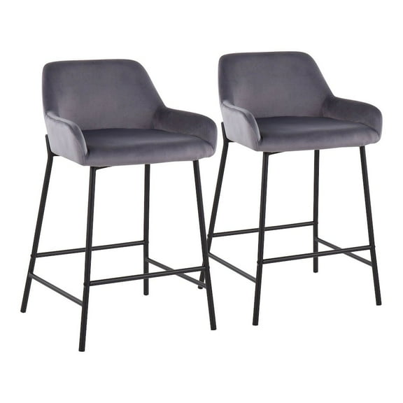 LumiSource Daniella Fixed-Height Counter Stool - Set of 2