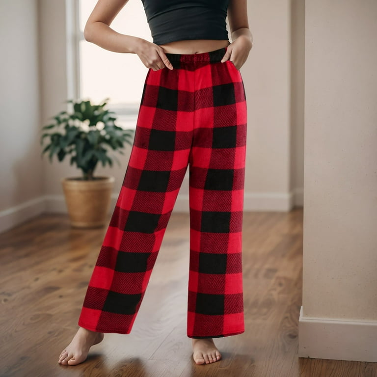 Hessimy Pajama Pants Pajama Pants Teen Girls Buffalo Plaid Pajamas