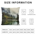 thumbnail image 5 of Fenyluxe Fog Mountain Trees Fashion Style Dirt-Resistant Throw Pillow Covers for Couch Sofa Bed Living Room Bedroom Pillowcase Spring Season Decorative Pillow Cover 1PC 22x22in, 5 of 5