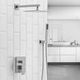 thumbnail image 5 of Zovajonia Shower System 16 Inches Shower Faucet Set, LED Rain Shower Head with Handheld Spray Bathroom Wall Mount Shower Fixtures Brushed Nickel, 5 of 12