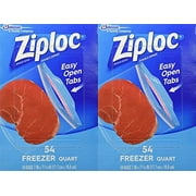 Ziploc Quart Freezer Bags - 54-Count (Pack Of 2)