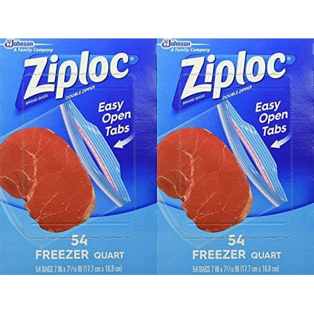 Ziploc Quart Freezer Bags - 54-Count (Pack Of 2)