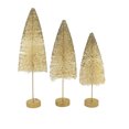 thumbnail image 2 of Bethany Lowe Opal Gold Glow Bottle Brush Trees, Set Of 3, 2 of 3