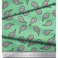 thumbnail image 3 of Soimoi Green Cotton Duck Fabric Floral & Paisley Print Fabric by the Yard 42 Inch Wide, 3 of 3