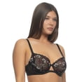 thumbnail image 2 of Allure Unlined Embroidered Bra (Midnight Rouge, 38DD), 2 of 3