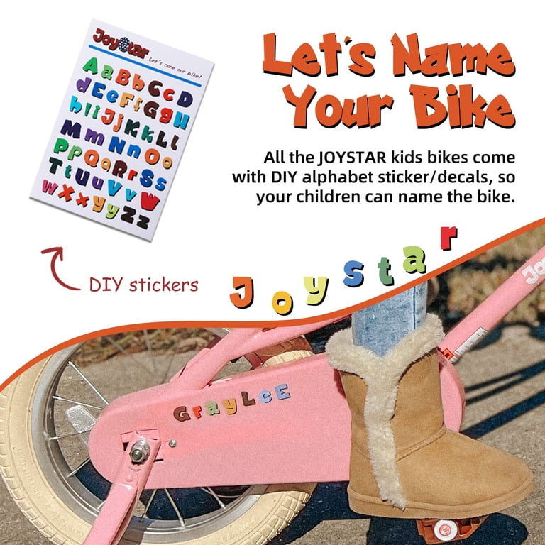 JOYSTAR Pluto Kinderfiets 18 Inch Met Mandje Met Waterfles Zijwieltjes Bel Handrem Roze I 69431